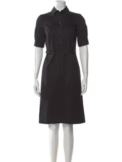 Pre-owned Ferragamo Knee-length Dress In Black