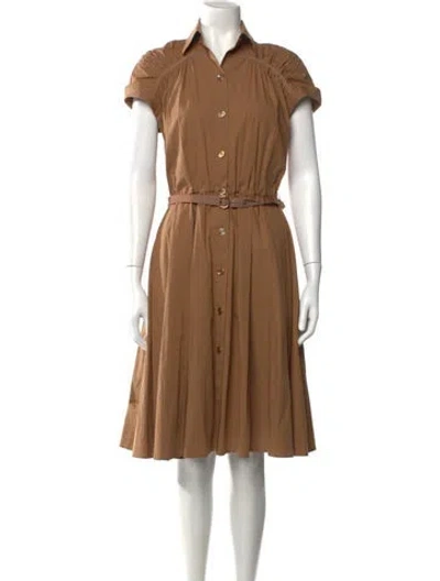 Pre-owned Ferragamo Knee-length Dress In Brown