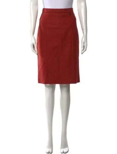 Pre-owned Ferragamo Knee-length Skirt In Orange