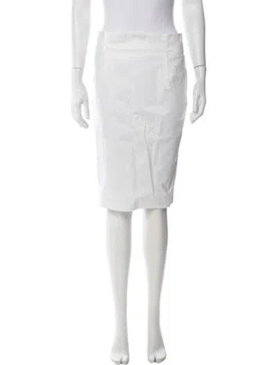 Pre-owned Ferragamo Knee-length Skirt In White