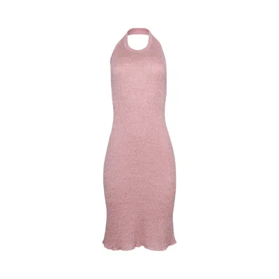Pre-owned Ferragamo Knit Dress 'cotton Candy Melange' | Pink | Women's Size M