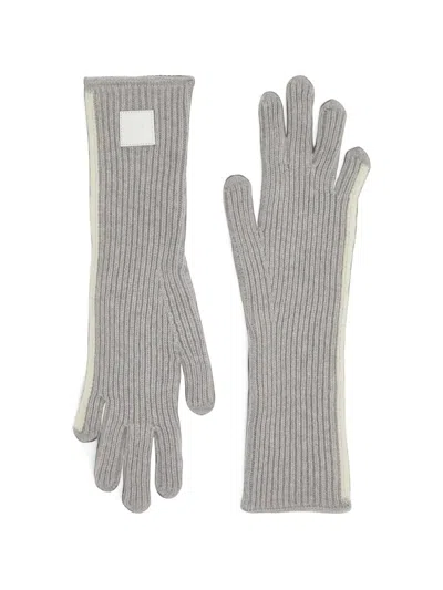 Ferragamo Knit Gloves In Gray