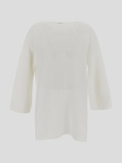 Ferragamo Knit Sweater In Bianco