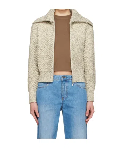 Ferragamo Knitted Blouson In Neutral