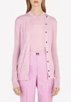 Ferragamo Womens Pink Wool Cardigan In Pink