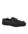 Ferragamo Knitted Details Business Casual Shoes In Black