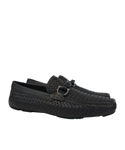 Ferragamo Knitted Details Business Casual Shoes In Black