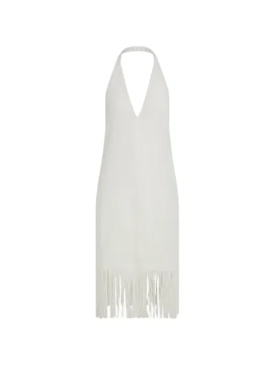 Ferragamo Knitted Dress In White