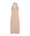 Ferragamo Knitted Halter Neck Dress In Ballet Pink