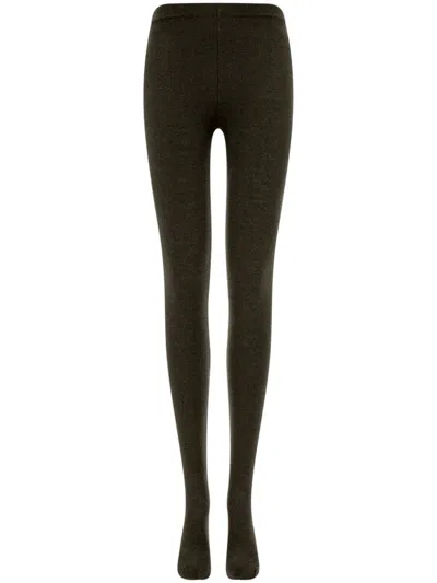 Ferragamo Knitted Leggings In Green