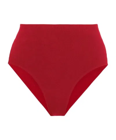 Ferragamo Knitted Shorts In Red