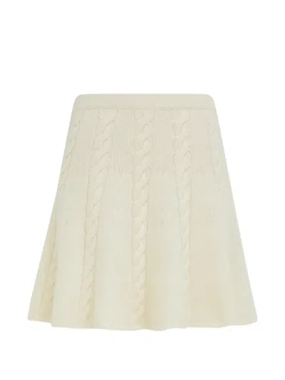 Ferragamo Knitted Skirt In White