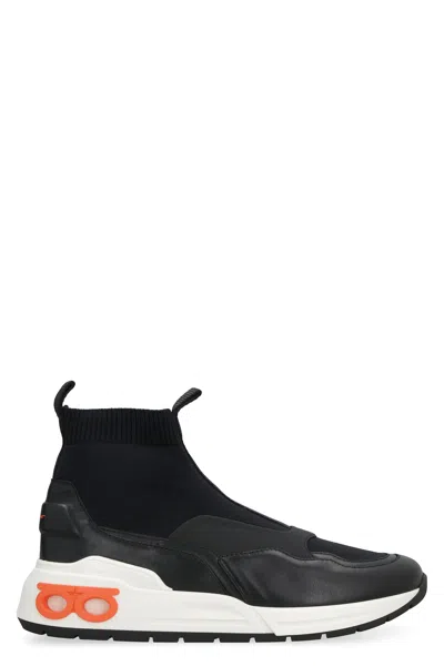 Ferragamo Black Cosma Sock High-top Sneakers Woman