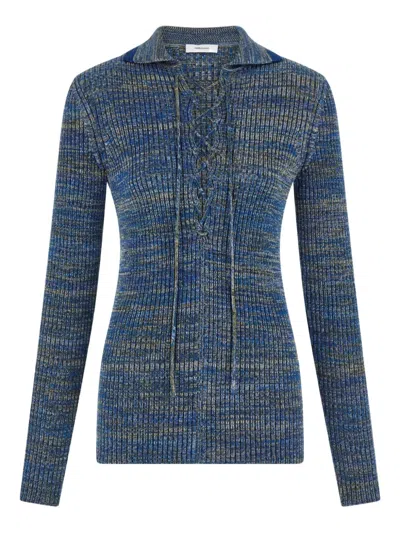 Ferragamo Knitted Top With Lace Detail