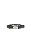 Ferragamo Gancini Braided Bracelet In Black
