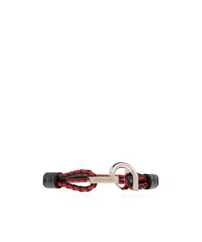 Ferragamo Knitting Bracelet In Red