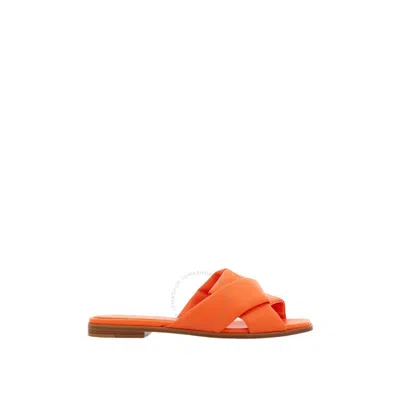 Ferragamo Knott Strap Slides In Orange