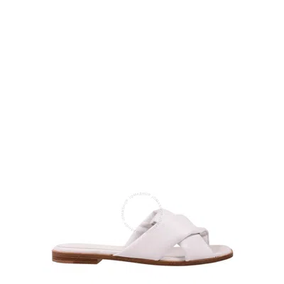 Ferragamo Knott Strap Slides In White