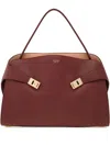 Ferragamo Medium Hug Soft Leather Shoulder Bag In Red