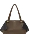 Ferragamo L Leather Shoulder Bag In Brown