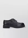 Ferragamo Logo Derby Shoes In Brown Leather Brogue