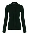Ferragamo Lace Detail Knit Top In Black