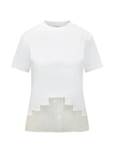 Ferragamo Lace-detail T-shirt In White