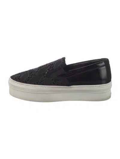Pre-owned Ferragamo Lace Sneakers In Black