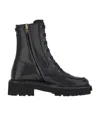 Ferragamo Lace Up Ankle Boots In Black