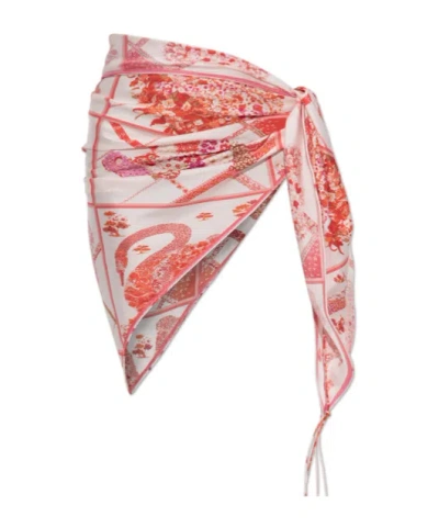 Ferragamo Printed Silk Cover-up In Multi