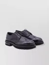 Ferragamo Lace-up Brogues Chunky Sole In Black