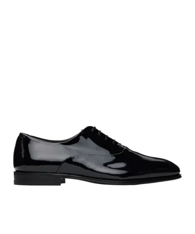 Ferragamo Lace Up Business Dress Shoes In Black