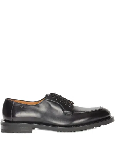Ferragamo Lace-up Derby Shoes In Black