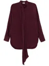 Ferragamo Lace-up Detailing Shirt In Red