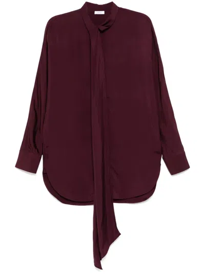 Ferragamo Lace-up Detailing Shirt In Red