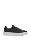 Ferragamo Low Top Sneaker With Gancini Ornament In Blue