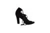 Ferragamo Lace-up Heels In Black Suede In Black