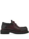 Ferragamo Lace Up Derby Shoes In Red