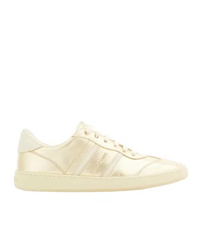 Ferragamo Lace-up Low-cut Casual Shoes In Nude
