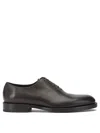 Ferragamo Round Toe Leather Lace-up Footwear In Brown