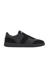 Ferragamo Achille 1 Low-top Sneakers In Leather In Black