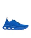 Ferragamo Lace-up Low-top Sneakers In Blue