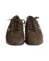 Ferragamo Lace-up Sneakers In Brown Suede In Brown
