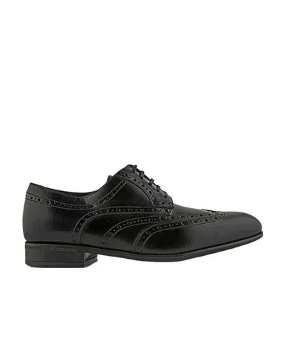 Ferragamo Laced Derby Shoes In Black