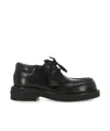 Ferragamo Lace Up Derby Shoes In Black