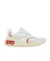 Ferragamo White Nappa Leather And Suede Cosimina Sneakers In White