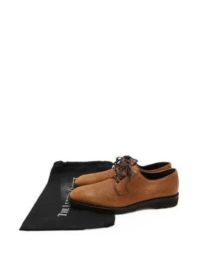 Pre-owned Ferragamo Lace-up Derby Shoes In Brown