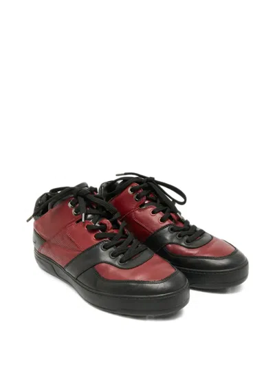 Pre-owned Ferragamo Lace-up-fastening Sneakers In Red