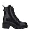 Ferragamo Chunky Heel Ankle Boots With Pull Tab In Black