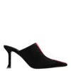 Ferragamo Ladies Black Graphic Insert Sophye Mules